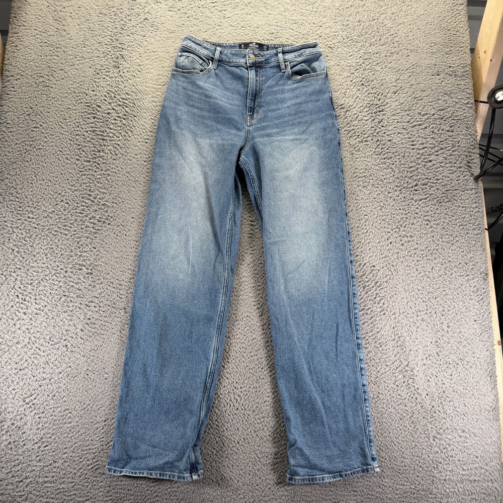 Vintage Hollister Jeans Women's‎ 9 Blue Denim Straight Leg Dad High Rise Stretch